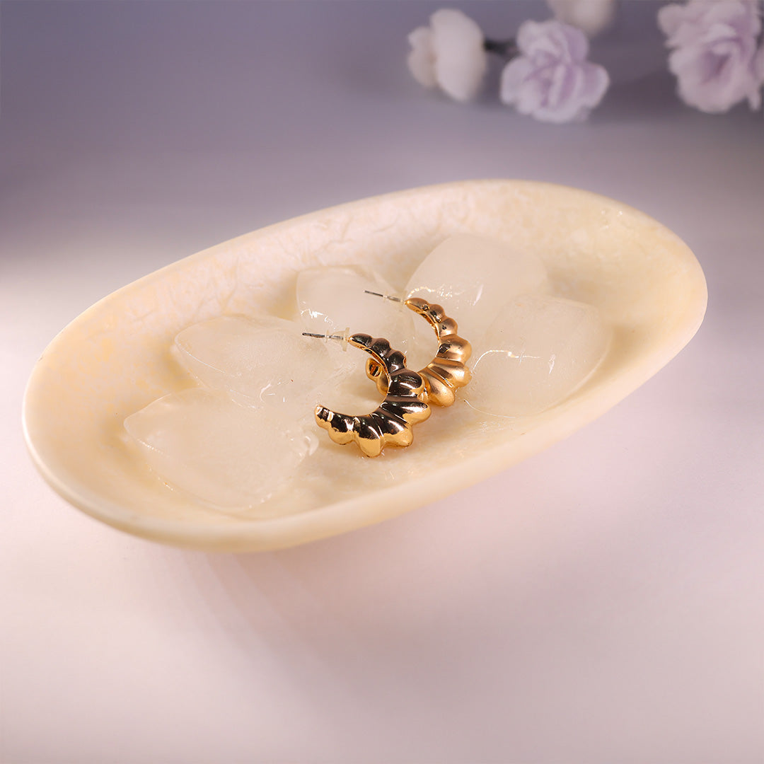 Aurora Gold Collection: Croissant Dreams Hoops