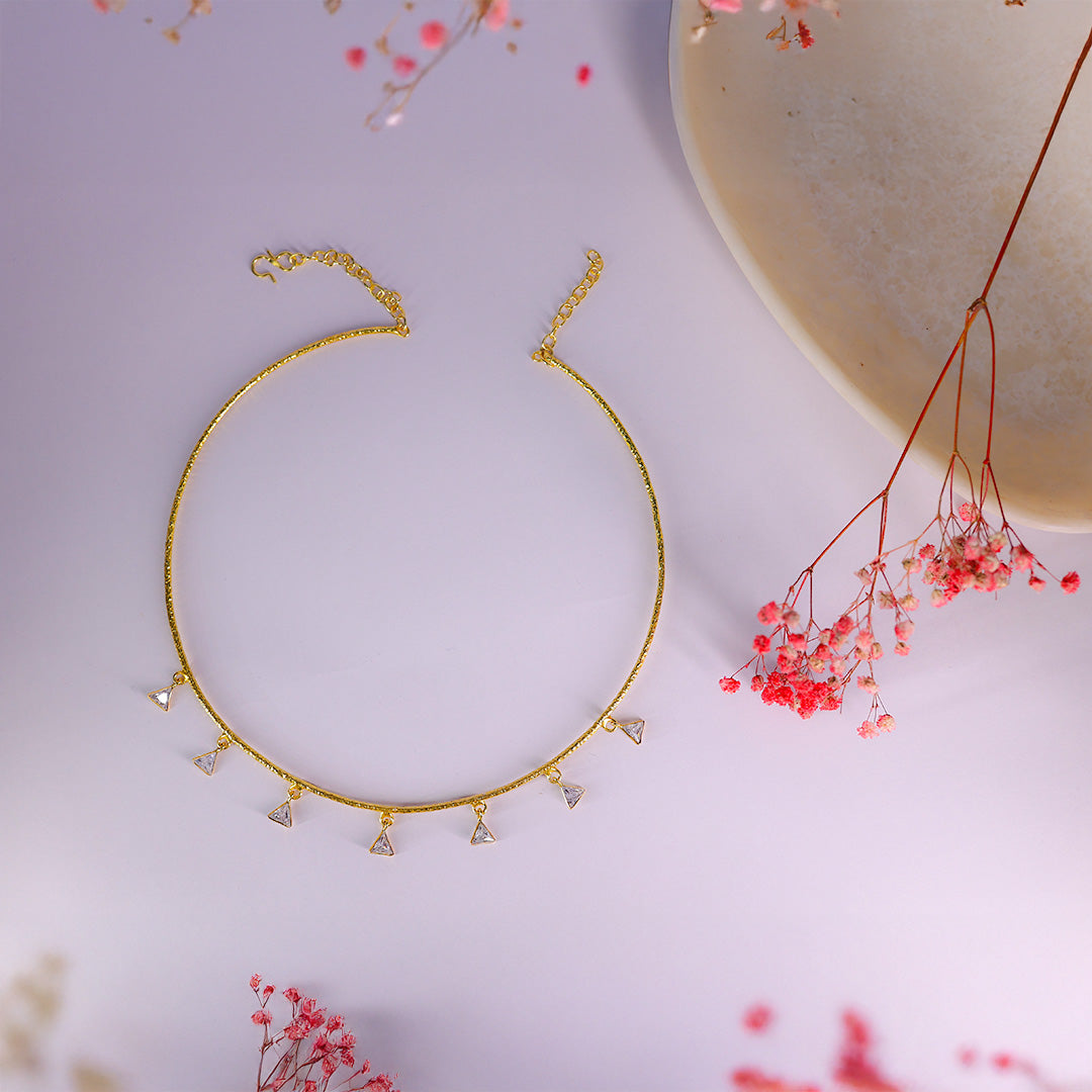 Dancing Diamond Hasli Necklace
